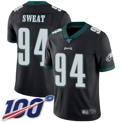 Men Philadelphia Eagles #94 Josh Sweat Black Alternate Vapor Untouchable NFL Jersey Limited Player Season